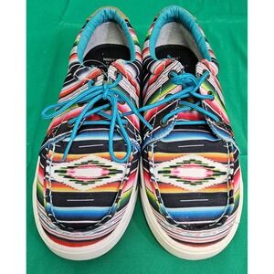 Twisted X Hooey Loper Black/Serape Shoes Mens 7M WHYC008 Aztec Southwestern